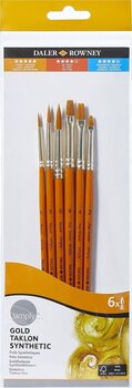 Verfkwast Daler Rowney Simply Acrylic Brush Gold Taklon Synthetic Penselenset 1 stuk - 2