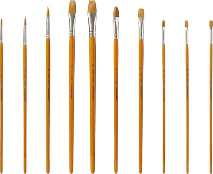 Målarpensel Daler Rowney Simply Acrylic Brush Gold Taklon Synthetic Penselset 1 st - 4