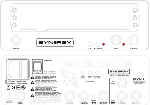 Preamplificador/Amplificador de guitarra Synergy SYN-1 Preamplificador/Amplificador de guitarra - 4