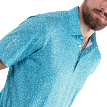 Camisa pólo Galvin Green Mani Mens Aqua XL Camisa pólo - 8