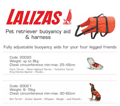 Vesta pre psov Lalizas Pet Buoyancy Aid & Harness Orange 8-15 kg - 2
