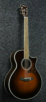 Elektroakustická kytara Jumbo Ibanez AE205 Brown Sunburst - 3