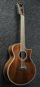 12-strunná elektroakustická kytara Ibanez AE2412 Natural High Gloss - 3