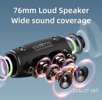 bärbar högtalare Zealot S87 Black - 3