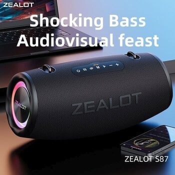 bärbar högtalare Zealot S87 Black - 8