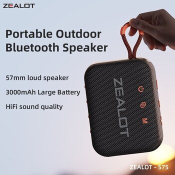 bärbar högtalare Zealot S75 Black - 3