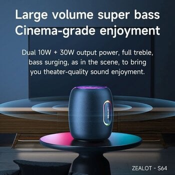 portable Speaker Zealot S64 Black - 9