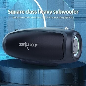 bärbar högtalare Zealot S37L Black - 2