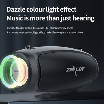 bärbar högtalare Zealot S37L Black - 9
