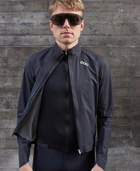 Cycling Jacket, Vest POC Haven Rain Jacket Uranium Black S - 7