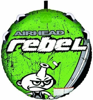 Tahadlo za loď Airhead Rebel Tube Kit incl. Tow Rope and 12 Volt Pump green/white - 2