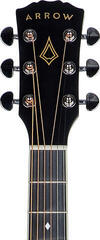 Jumbo Guitar Arrow Gold A  Abyss Black Jumbo Guitar - 2