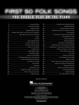 Partitura para pianos Hal Leonard First 50 Folk Songs You Should Play on the Piano Livro de música - 2