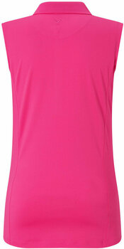 Camiseta polo Callaway Sleeveless Micro Hex Polo Pink Yarrow L Womens - 2
