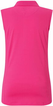 Polo Shirt Callaway Sleeveless Micro Hex Polo Pink Yarrow XL Womens - 2