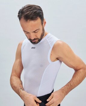 Велосипедна тениска POC Essential Layer Vest Hydrogen White S - 3