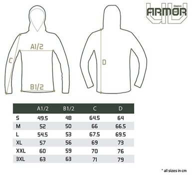 Tee Shirt Delphin Tee Shirt Hooded Sweatshirt UV ARMOR 50+ Olive M - 6