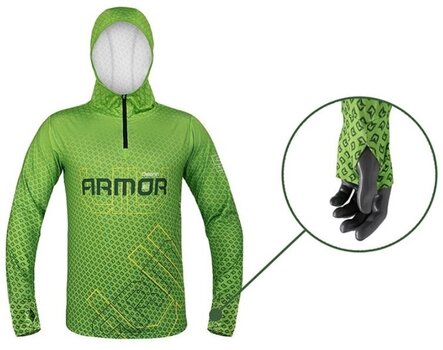 Tričko Delphin Tričko Hooded Sweatshirt UV ARMOR 50+ Neon M - 4