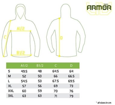 Horgászpóló Delphin Horgászpóló Hooded Sweatshirt UV ARMOR 50+ Neon 3XL - 6