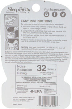 Tapones para los oídos Hearos Sleep Pretty in Pink NRR 32db Pink Tapones para los oídos - 4