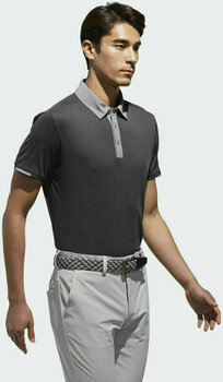Koszulka Polo Adidas Climachill Stretch Carbon /Grey Three S - 4