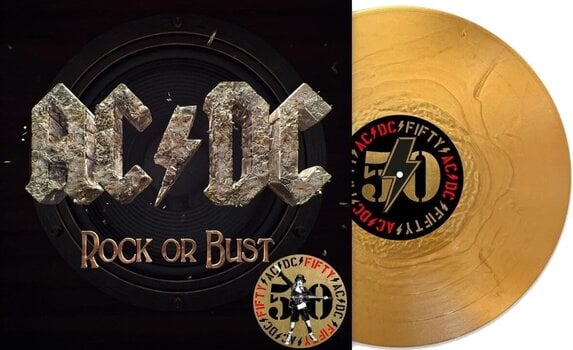 Vinyl Record AC/DC - Rock Or Bust (Gold Coloured) (Anniversary Edition) (Gatefold Sleeve) (LP) - 2