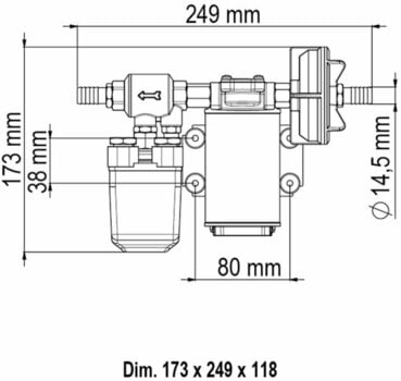 Помпа Marco UP3/A Water pressure system 15 l/min 12V - 2