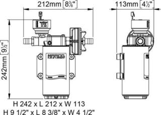 Marine Water Pump Marco UP12/E 12/24 V Marine Water Pump - 1