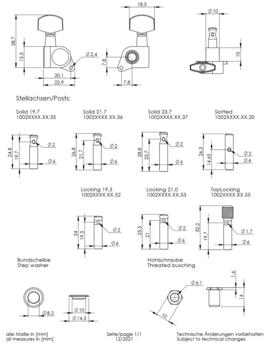 Μηχανισμός κουρδίσματος για κιθάρα Schaller M6 135 3L/3R Solid 21,7 Gold Μηχανισμός κουρδίσματος για κιθάρα - 3