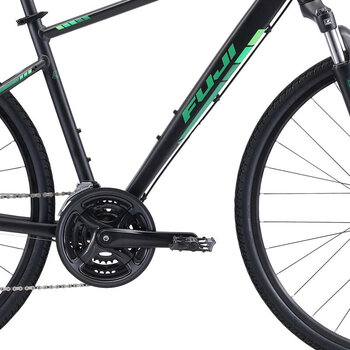 Hybrid Bike Fuji Traverse 1.7 Satin Black/Green M-17" Hybrid Bike - 7