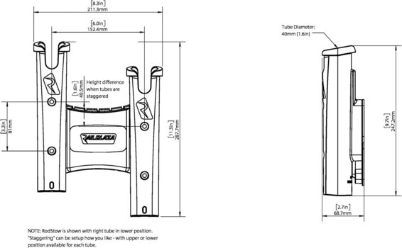 Suporturt de pescuit Railblaza RodStow Double Suporturt de pescuit - 3