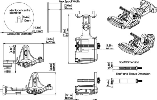 Boat Fishing Rod Holder Railblaza Spooling Station Fixed or StarPort Mount Boat Fishing Rod Holder - 7