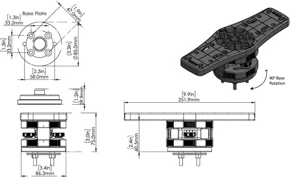 Ribiški nosilec Railblaza HEXX Rotating Platform Ribiški nosilec - 9