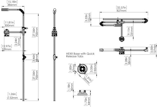 Angelhalter Railblaza HEXX Live Pole 60 Angelhalter - 13