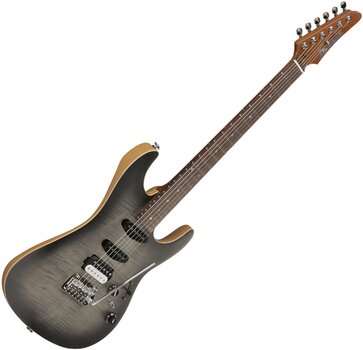 Elektrische gitaar Ibanez TQM2-CUF Charcoal Black Burst - 3
