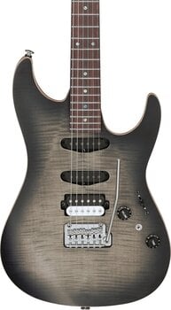 Elektrische gitaar Ibanez TQM2-CUF Charcoal Black Burst - 4