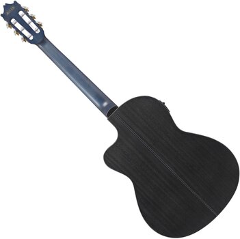 Klassisk gitarr med förförstärkare Ibanez GA5FMTCE-OB Berry Blue - 2