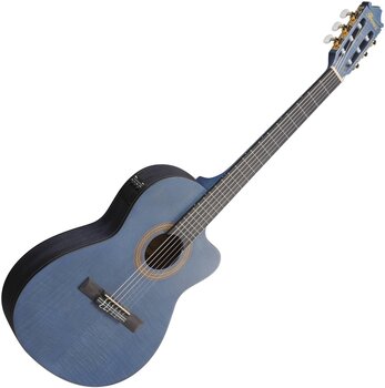 Classical Guitar with Preamp Ibanez GA5FMTCE-OB Berry Blue - 3
