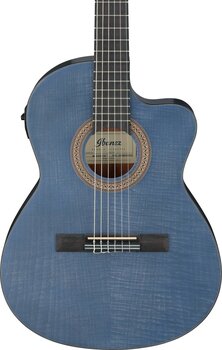 Classical Guitar with Preamp Ibanez GA5FMTCE-OB Berry Blue - 4