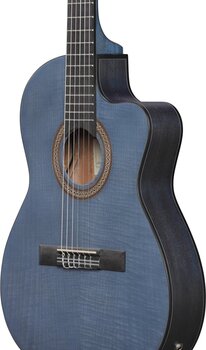 Classical Guitar with Preamp Ibanez GA5FMTCE-OB Berry Blue - 6