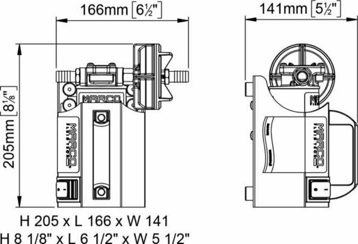 Kraftstoffpumpe Boot Marco UP3-CK Portable gear pump kit 15 l/min 12V - 2