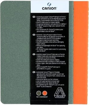 Sketchbook Canson Lot 2 Hardbound Books Inspiration A6 96 g Vert Green/Orange Sketchbook - 2
