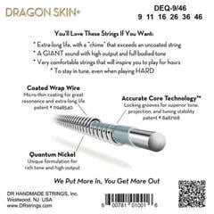 Saiten für E-Gitarre DR Strings Dragon Skin+ Coated Light to Medium 9-46 Saiten für E-Gitarre - 2