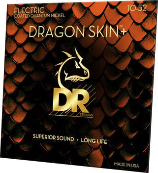 Snaren voor elektrische gitaar DR Strings Dragon Skin+ Coated Medium to Heavy 10-52 - 2