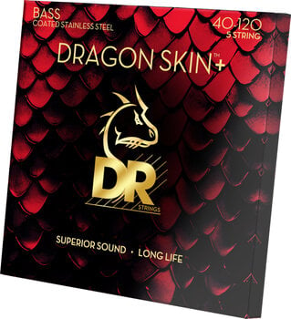 Struny pro 5-strunnou baskytaru DR Strings Dragon Skin+ Coated Steel 5-String Light 40-120 Struny pro 5-strunnou baskytaru - 2