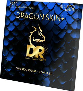 Cuerdas de bajo DR Strings Dragon Skin+ Coated Nickel Light 40-100 Cuerdas de bajo - 2