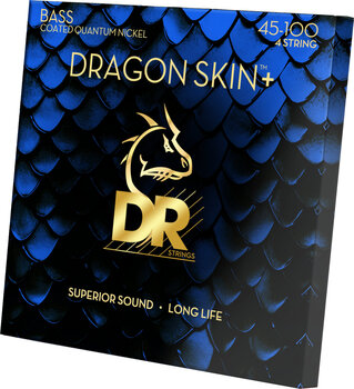 Cuerdas de bajo DR Strings Dragon Skin+ Coated Nickel Medium Light 45-100 Cuerdas de bajo - 2