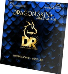 Struny pre basgitaru DR Strings Dragon Skin+ Coated Nickel Medium 45-105 Tapered Multi-Scale Struny pre basgitaru - 1