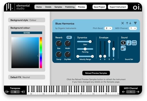 Софтуер за студио VST Instrument Organic Instruments Elemental Studio - Annual (Дигитален продукт) - 4