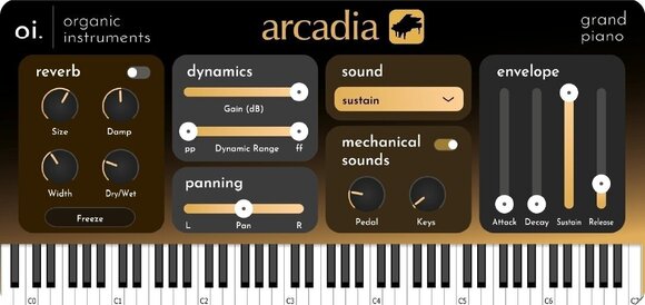 VST Instrument Studio -ohjelmisto Organic Instruments Arcadia: Grand Piano (Digitaalinen tuote) - 2